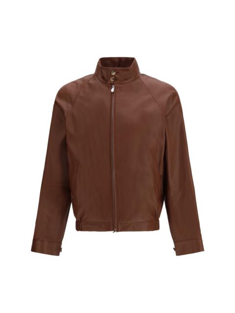 Brunello Cucinelli Brunello Cucinelli Men Leather Bomber Jacket