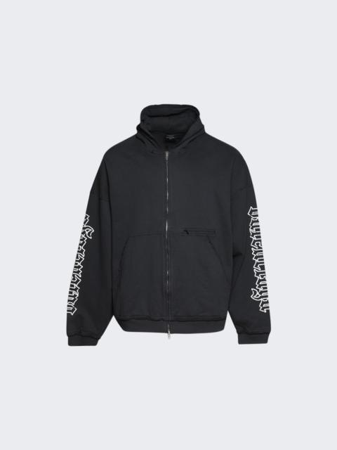BALENCIAGA Pulled Hoodie Faded Washed Black