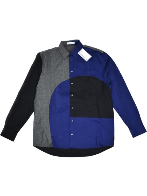 Other Designers J.W.Anderson - JWA Logo Blue Paneled Button Down Shirt