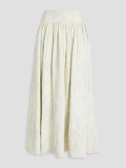 Zimmermann Denim-jacquard maxi skirt