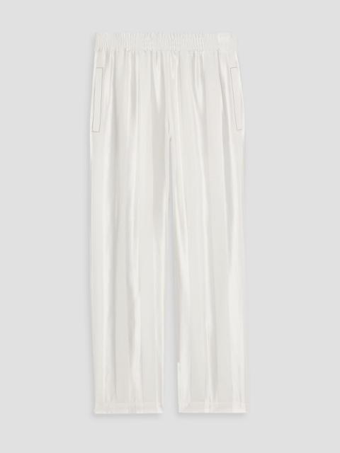 Victoria Beckham Striped satin-jacquard wide-leg pants