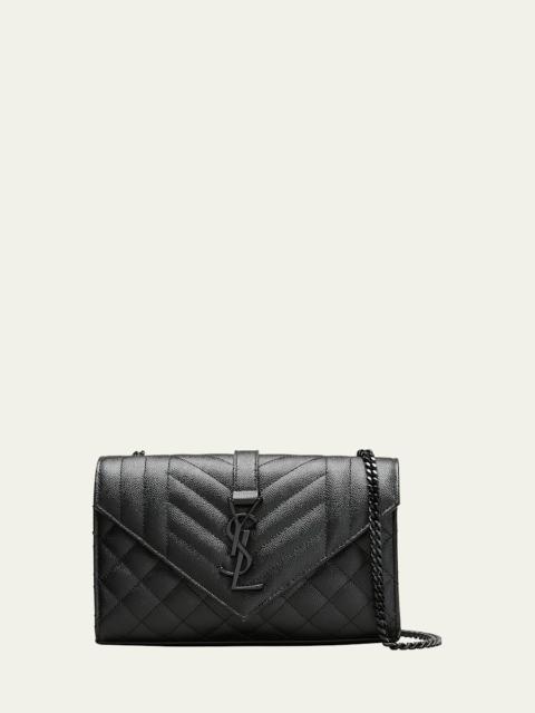 SAINT LAURENT Small YSL Monogram Leather Satchel Bag