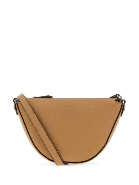 FENDI Fendi Men Camel Leather Mini Fendi Melon Crossbody Bag