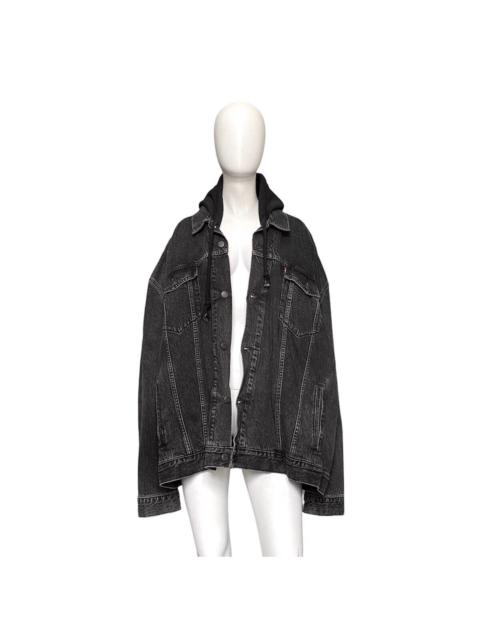 Vetements X Levis Spring 2017 black denim oversized denim jacket