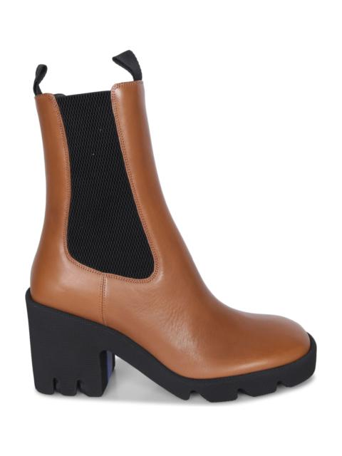 Burberry Roundtoe Heeled Ankle Boots