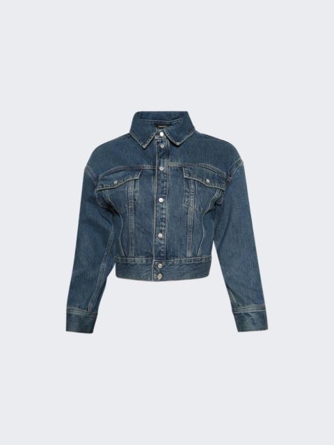 WARDROBE.NYC Denim Crop Jacket Indigo