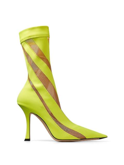 JIMMY CHOO Jimmy Choo X Mugler 100 Spiral Sock Ankle Boots