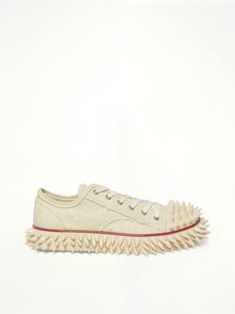doublet Spiky Canvas Sneaker in Ivory
