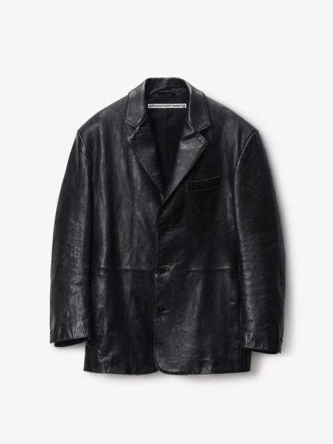 Alexander Wang Boxy Blazer in Leather