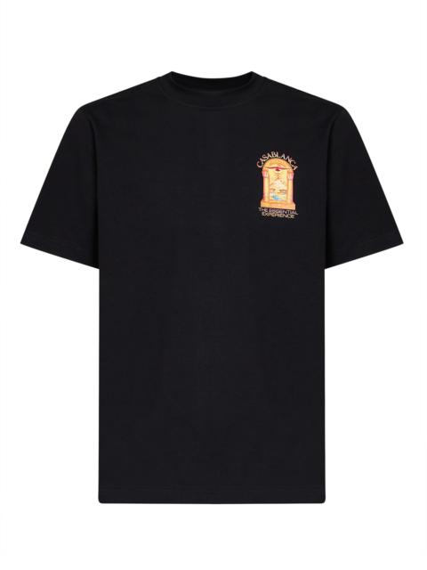 CASABLANCA Casablanca Men Black Jersey Hermons Mirage Arch Printed T-Shirt