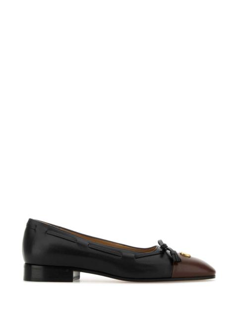 Valentino Valentino Garavani Men Black Leather Valet Du Roi Ballerinas