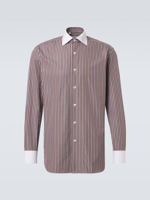 Brioni William striped cotton shirt
