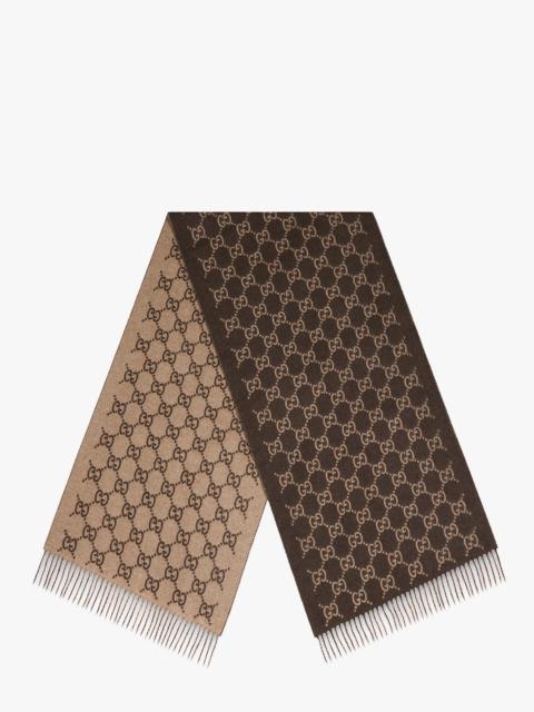 GUCCI Gucci Men Gg Cashmere Scarf