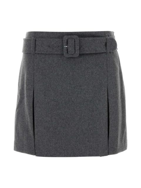 A.P.C. Grey Flannel Cecile Mini Skirt