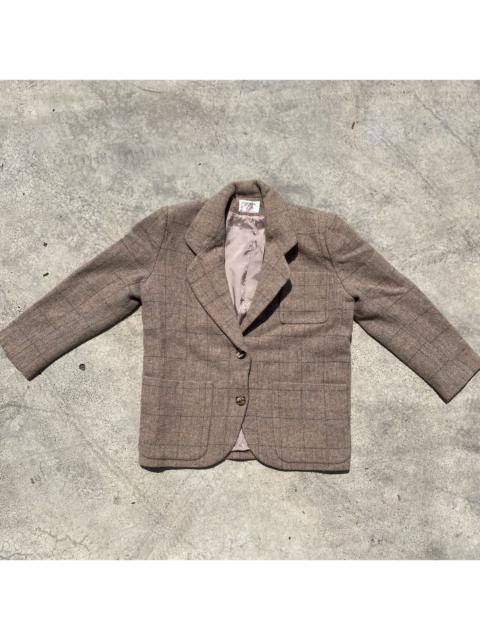 Givenchy Vintage Givenchy Wool Blazer Brown Checkered