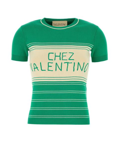 Valentino Grass green cotton sweater