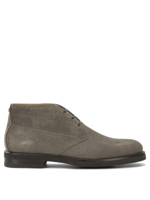 FERRAGAMO Ferragamo Settimo Lace-up Ankle Boots Grey
