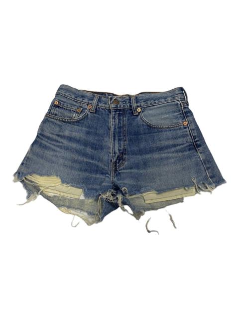 Other Designers VINTAGE LEVIS 505 SINGLE R DISTRESSED CUT DENIM SHORT