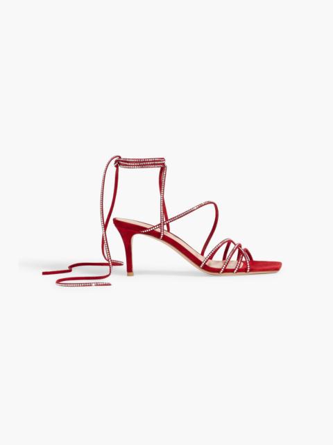 Gianvito Rossi 75 crystal-embellished suede sandals
