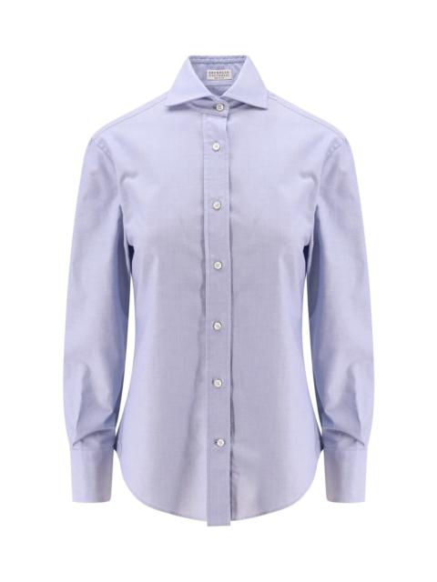 Classic Cotton Shirt With Monili Detail
