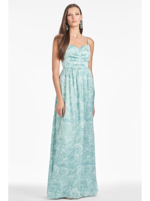 SACHIN & BABI Sienna Gown - Sage Painted Floral