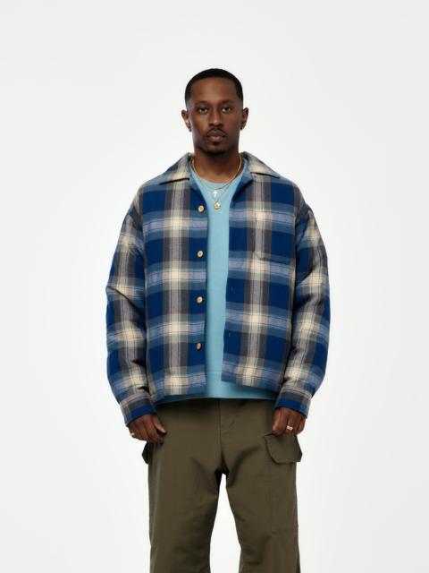 visvim KEESEY CHECK DOWN JACKET (BLUE)