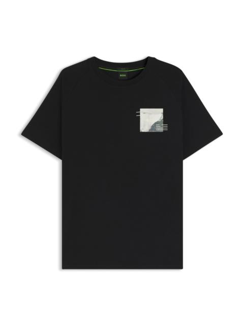 BOSS RELAXED-FIT T-SHIRT WITH DECORATIVE REFLECTIVE ACCENTS