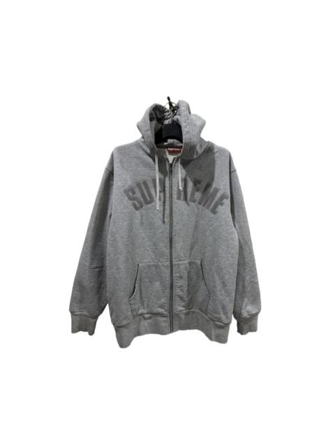 Supreme Distress Supreme Thermal Arc Logo Zipper Hoodies