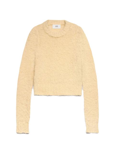 AMI Paris crew-neck brushed jumper