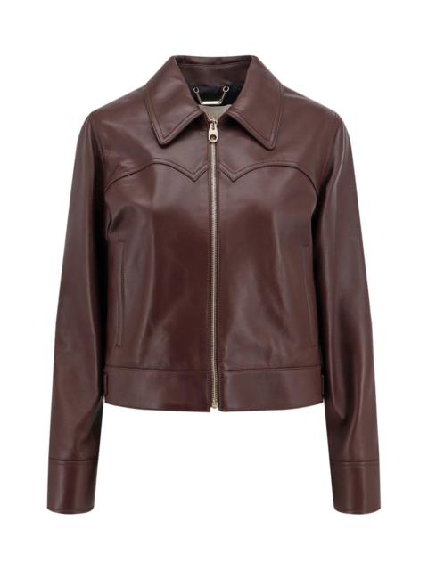 Zip-up Leather Jacket