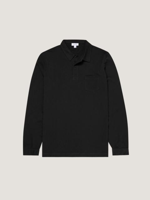 Sunspel Riviera Long Sleeve Polo Shirt