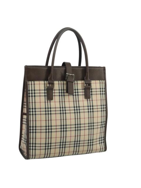 Burberry Burberry Nova Check Tote Bag Canvas Beige