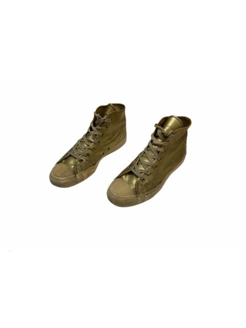 Comme Des Garçons Comme Des Garcons Foil Platform Metallic Gold Sneakers UK9