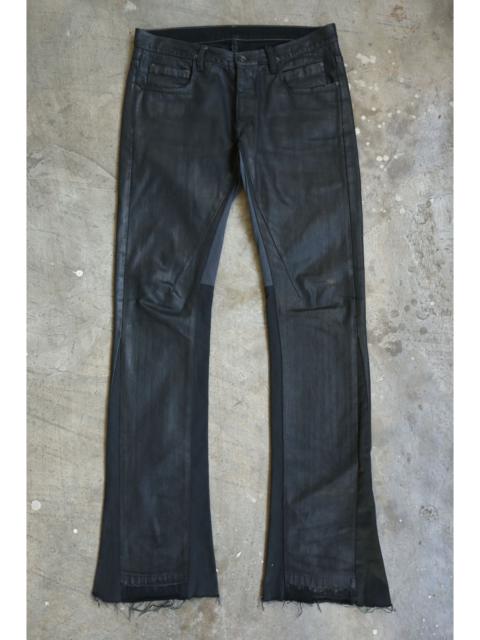 Rick Owens DRKSHDW RO DRKSHDW - Detroit Cut Deconstructed Waxed Denim Jean