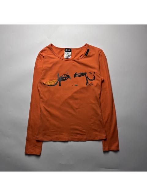 Dolce & Gabbana Dolce & Gabbana Orange Graphic L/S T-Shirt