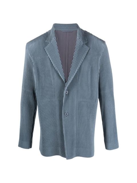 ISSEY MIYAKE PLEATED JACKET - BLUE