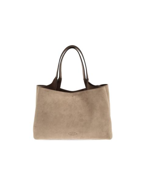 Tod's TOD'S Brown Suede Tote Bag New And Authentic