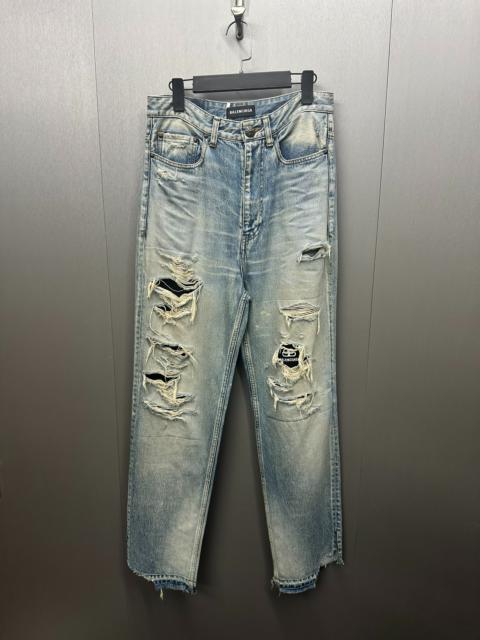 Balenciaga Paris family destroyed jeans