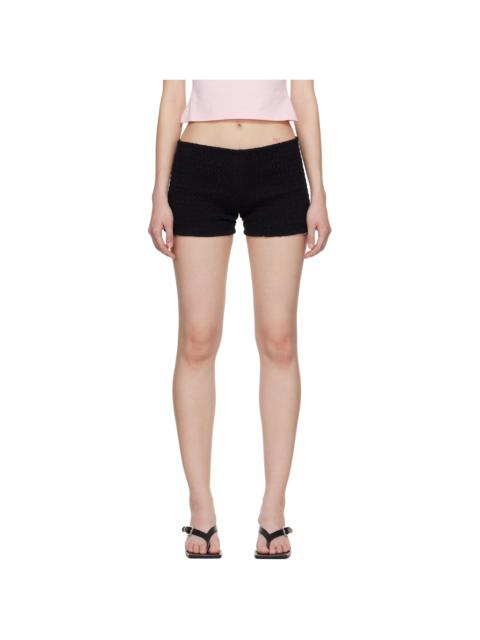 VETEMENTS Black Gathered Baby Shorts