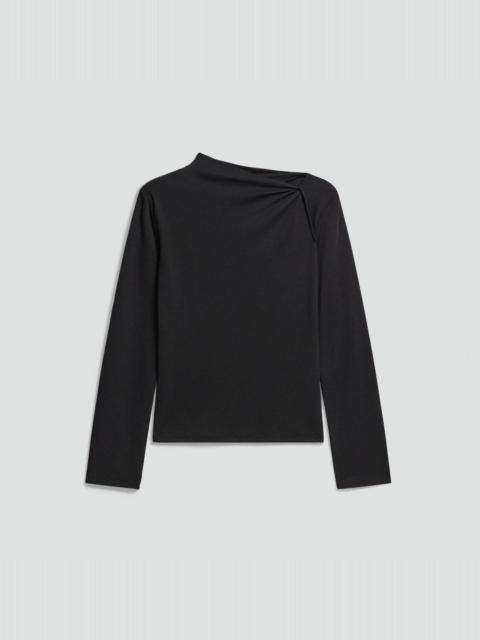 Theory Twist Neck Top in Cotton Jersey
