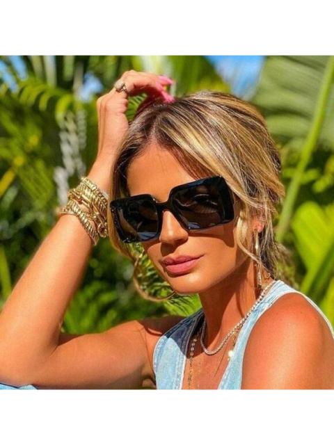 VERSACE NEW Versace VE4405 GB1/87 Black Gray Square Women Sunglasses