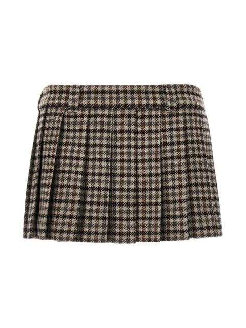 Miu Miu Miu Miu Women Check Mini Skirt