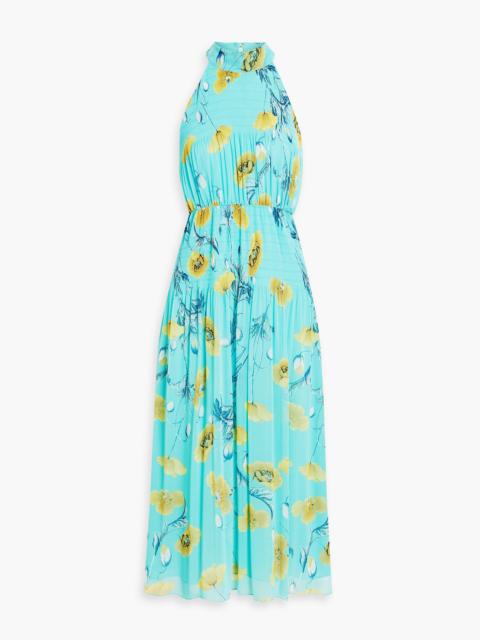 DIANE VON FURSTENBERG Lupin floral-print plissé-chiffon midi dress