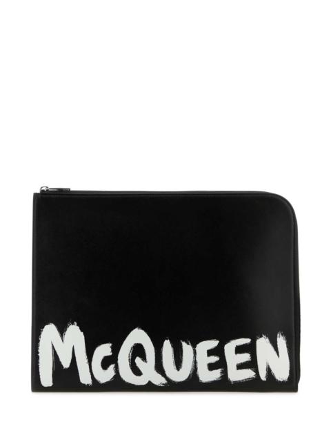 Alexander McQueen Alexander Mcqueen Men Black Leather Document Holder