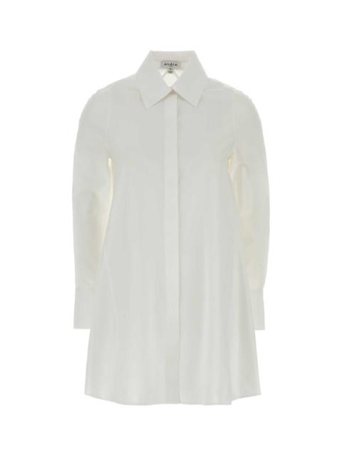 Alaïa Alaia Women White Poplin Shirt Dress