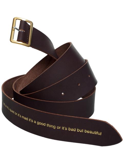 UNDERCOVER DARK BROWN LEATHER BELT