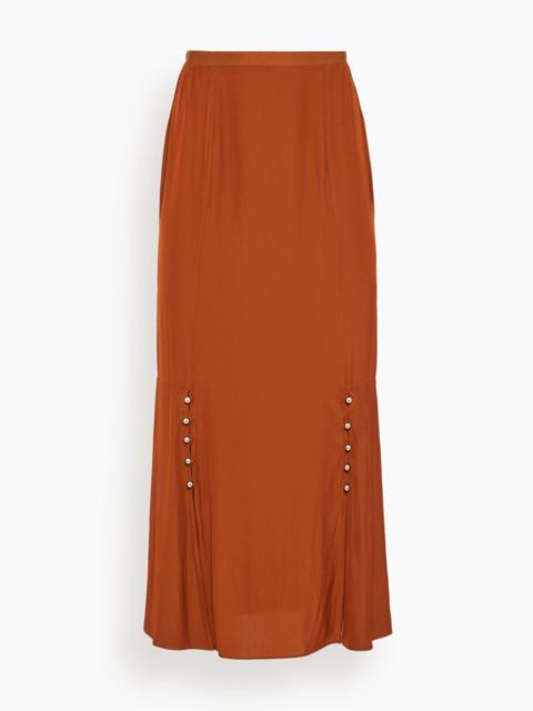 Lanvin A-Line Skirt in Chestnuts