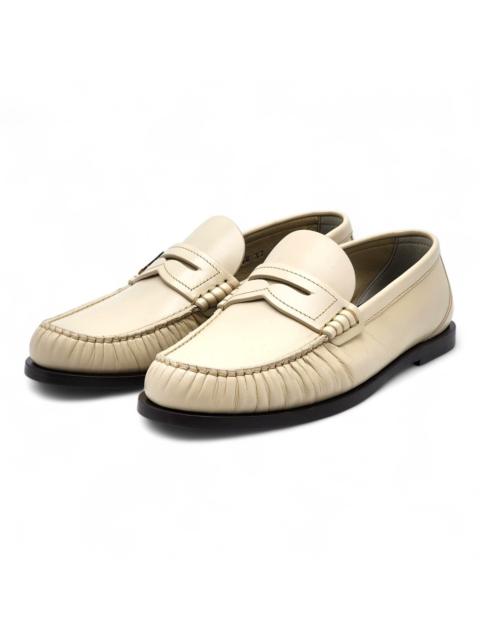 SAINT LAURENT Le Loafer YSL Monogram Leather Loafers White EU 37 $1050
