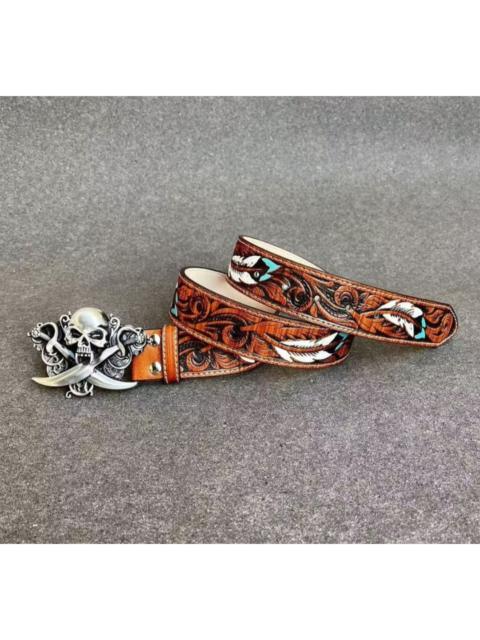 Other Designers Archival Clothing - Harajuku Japanese style pirate rust brown belt