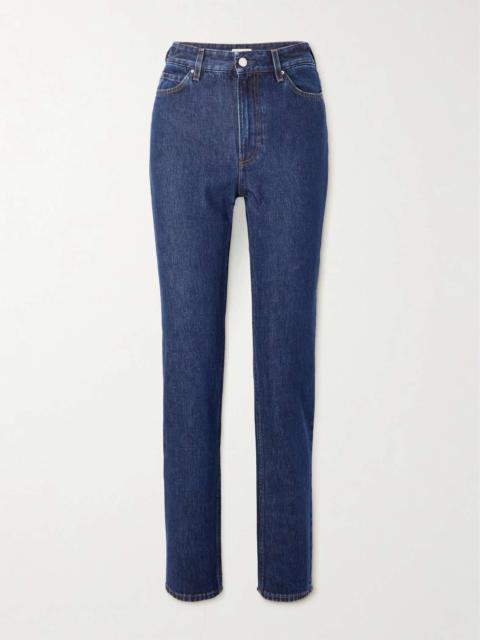 High-rise slim-fit organic jeans Indigo